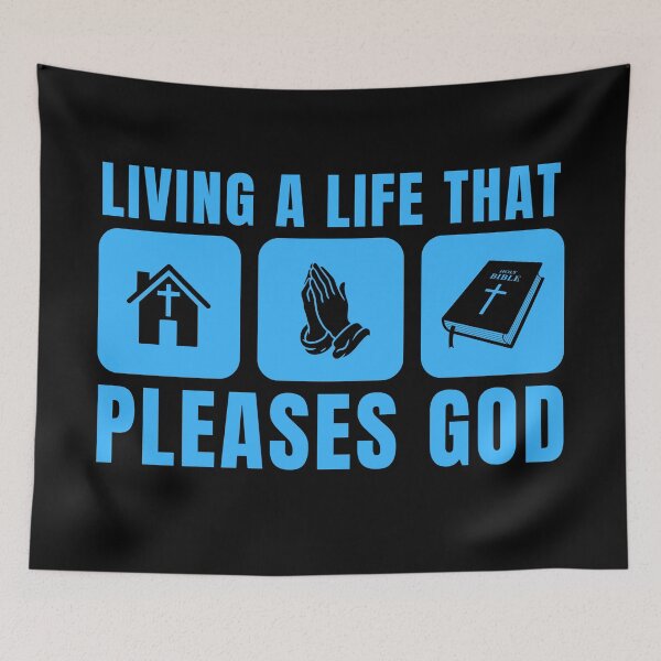 Item preview, Living a Life That Pleases God - Christian Faith - Sky Blue Design designed and sold by MoriaStore.