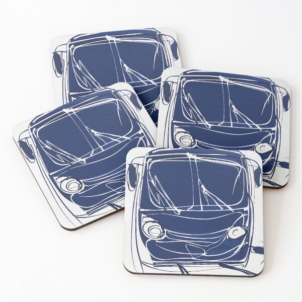 Item preview, Bus - Blue Abstract Art designed and sold by shadow-bloom.