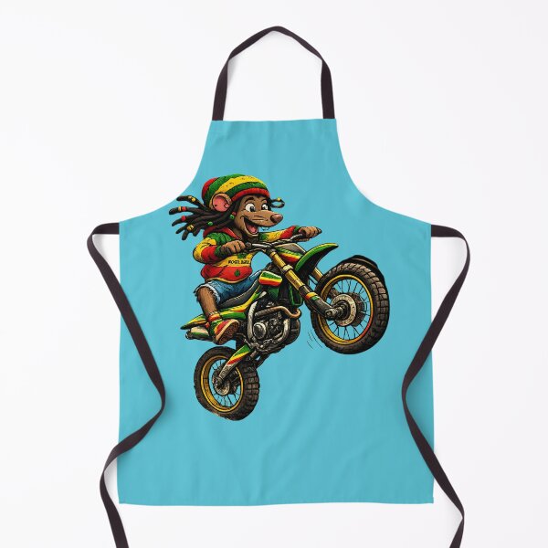 Item preview, Cartoon Rasta Mouse on Motocross Bike | Reggae Art Graphic designed and sold by digitalbob60.