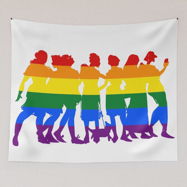 Item preview, Rainbow Runway Models -Aesthetic Pride Silhouette Art designed and sold by ArtbyLanaN.