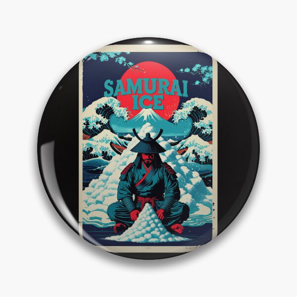 Item preview, Samurai Ice Japanese Ukiyo-e Parody - Retro Great Wave Art designed and sold by Structure-Blue.
