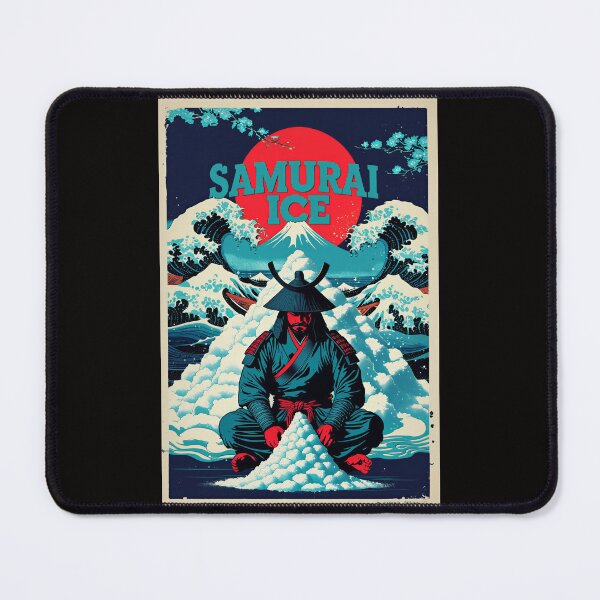 Item preview, Samurai Ice Japanese Ukiyo-e Parody - Retro Great Wave Art designed and sold by Structure-Blue.