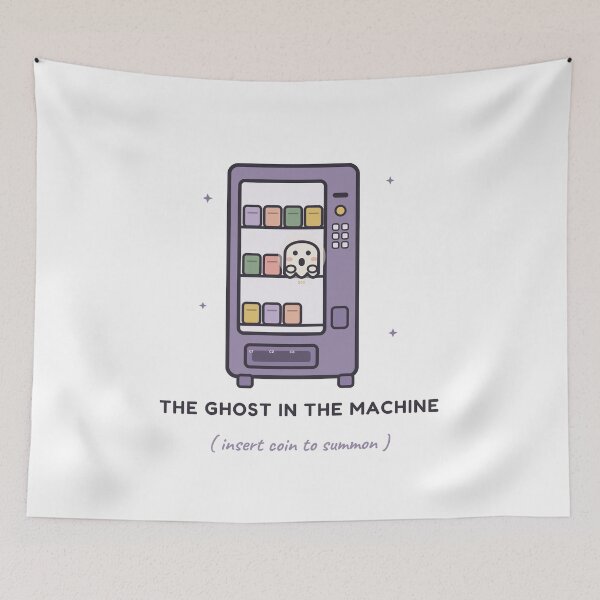 Item preview, The Ghost in the Machine - Vending Machine Ghost | Funny cartoon designed and sold by AmberSkyPhoto.