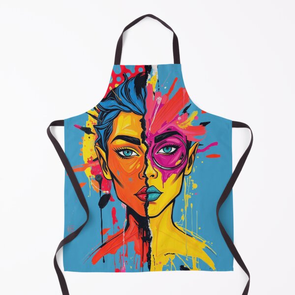 Item preview, Neon Pop Art Split Portrait designed and sold by ERODED SELF.