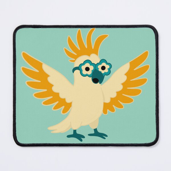 Item preview, Fancy white Cockatoo with flower sunglasses 94 – Humorous animal Design designed and sold by StefanStudioArt.