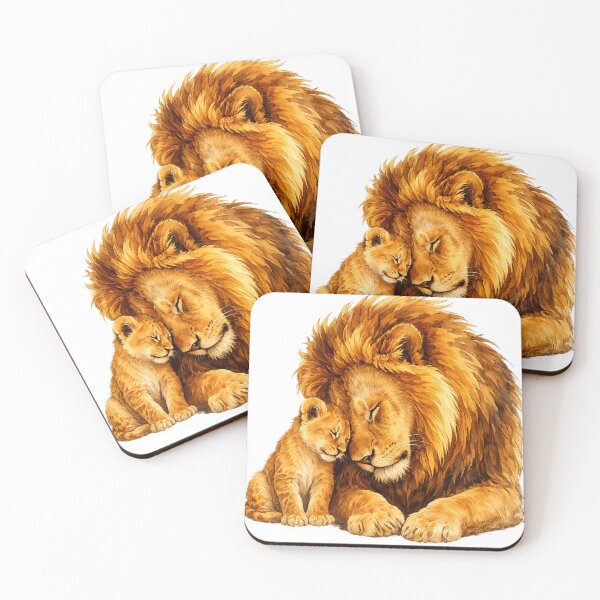Item preview, Lion and Cub Father's Day: Watercolor Wildlife Dad Gift designed and sold by TheAngelHeart.
