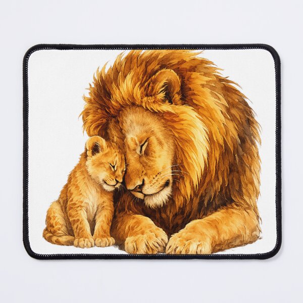 Item preview, Lion and Cub Father's Day: Watercolor Wildlife Dad Gift designed and sold by TheAngelHeart.