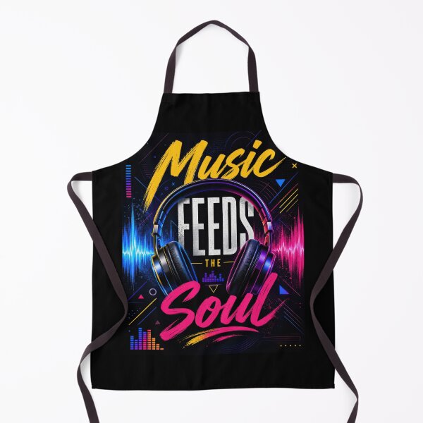 Item preview, Music Feeds The Soul Neon Headphones Poster designed and sold by Sketchlegacy.