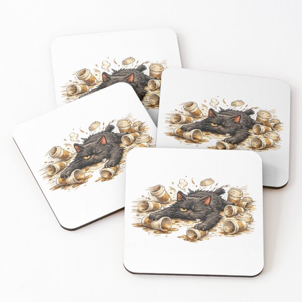 Item preview, Monday Cat: Grumpy Flat Cat Funny Relatable Gift designed and sold by TheAngelHeart.
