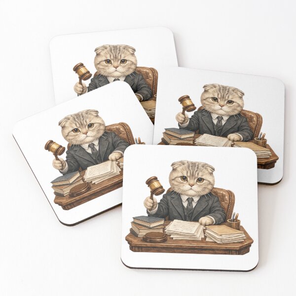 Item preview, Scottish Fold Lawyer Cat: Funny Cat Profession Watercolor Gift designed and sold by TheAngelHeart.