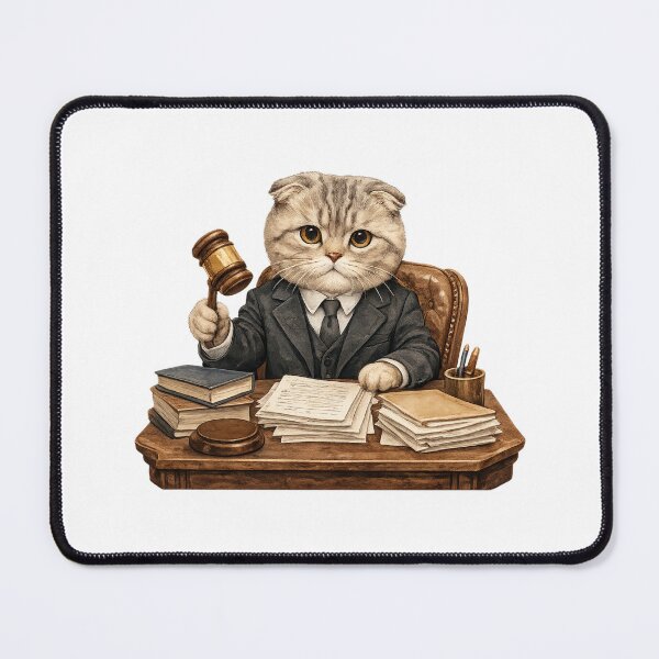 Item preview, Scottish Fold Lawyer Cat: Funny Cat Profession Watercolor Gift designed and sold by TheAngelHeart.