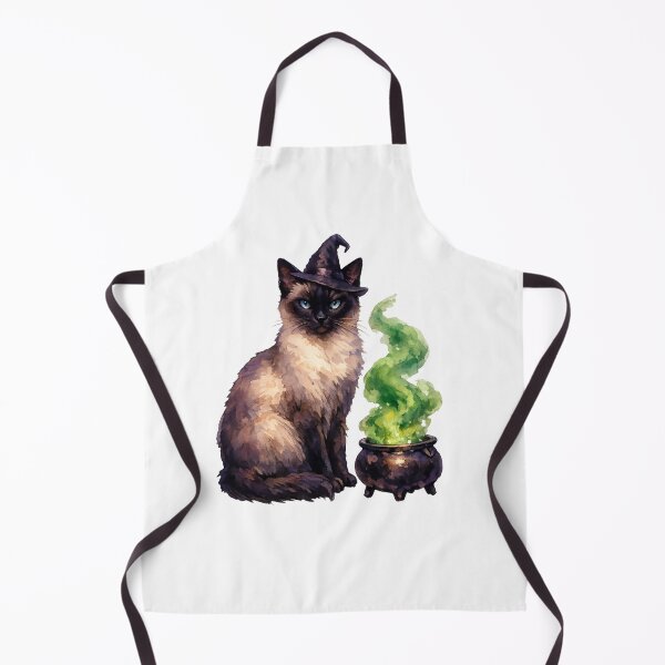 Item preview, Siamese Witch Cat: Mystical Halloween Cat Watercolor Gift designed and sold by TheAngelHeart.