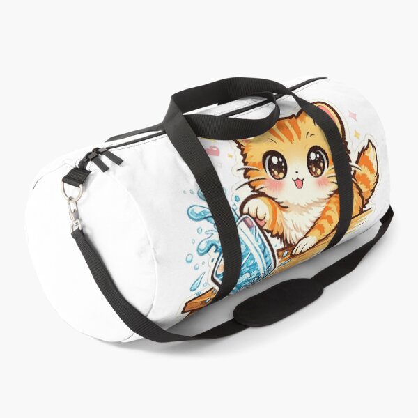 Item preview, Kawaii Cat Knocking Over Glass : Cute Chaos Cat Funny Gift designed and sold by TheAngelHeart.