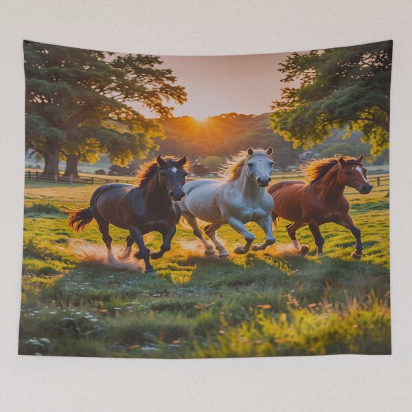 Item preview, Running Horses at Sunset designed and sold by BeautifulVirtues.