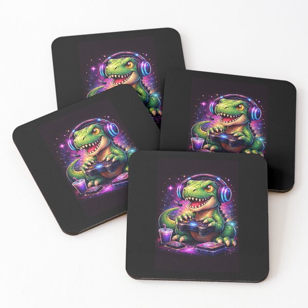 Item preview, Neon Gamer Dino designed and sold by Pixolon.
