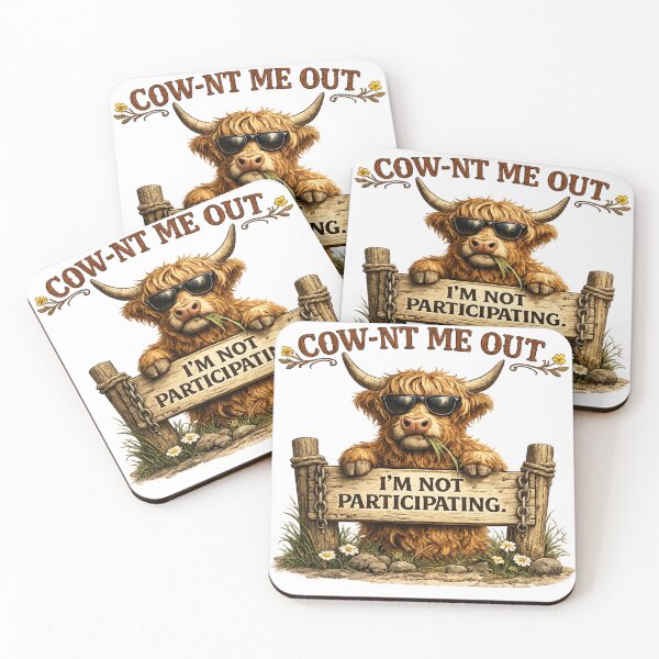 Item preview, Cownt Me Out Highland Cow designed and sold by HippyRikky.