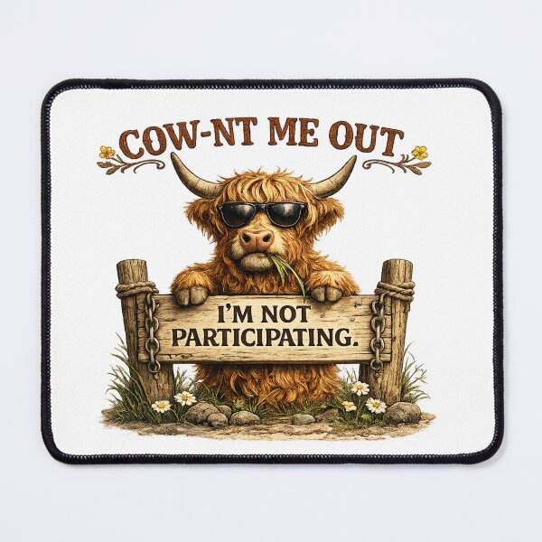 Item preview, Cownt Me Out Highland Cow designed and sold by HippyRikky.