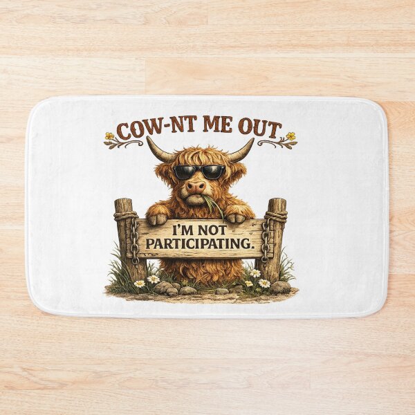 Item preview, Cownt Me Out Highland Cow designed and sold by HippyRikky.