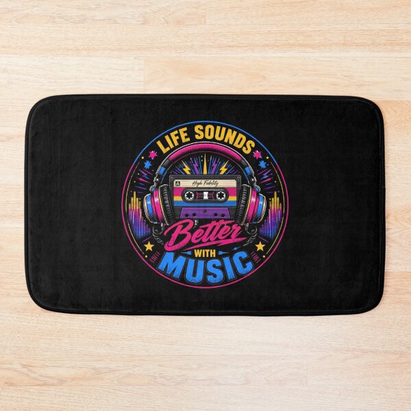 Item preview, Music Feeds The Soul Neon Headphones Poster designed and sold by Sketchlegacy.