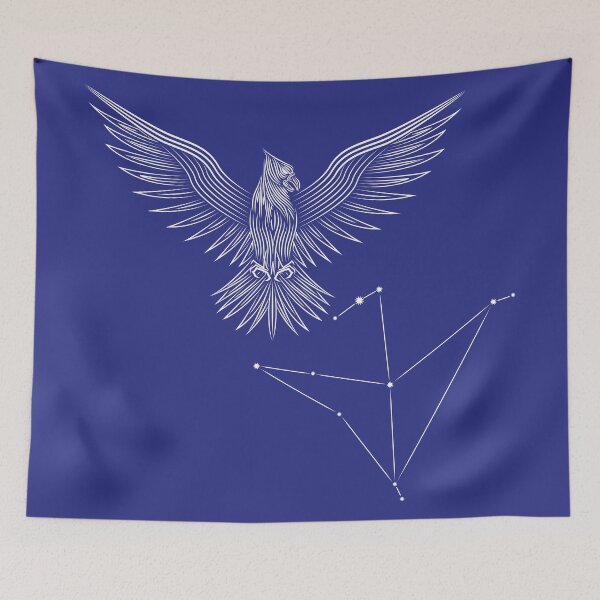 Item preview, Aquila Eagle Constellation White Minimalist Line Art designed and sold by JAMerArc.