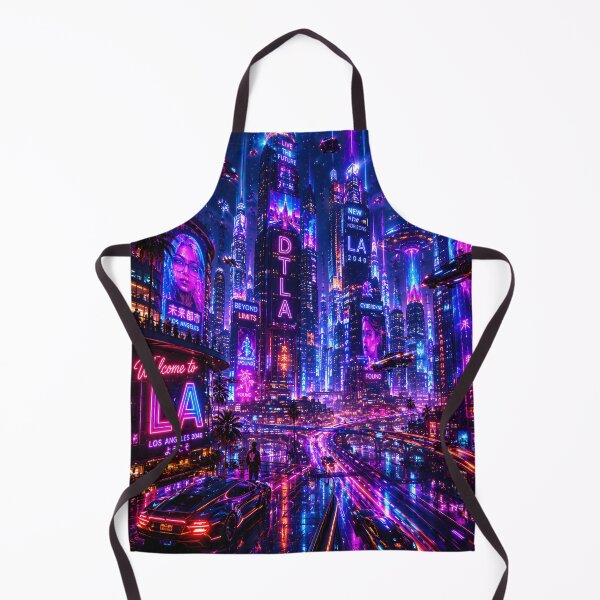 Item preview, Neo Los Angeles 2040 – Futuristic Cyberpunk Cityscape at Night designed and sold by RockyLambda.