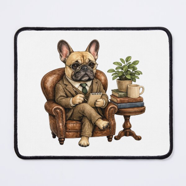 Item preview, French Bulldog Therapist: Funny Dog Profession Watercolor Gift designed and sold by TheAngelHeart.