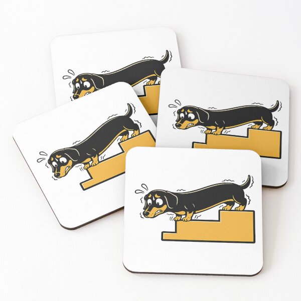 Item preview, Funny Dachshund Scared of Stairs : Wiener Dog Owner Gift designed and sold by TheAngelHeart.