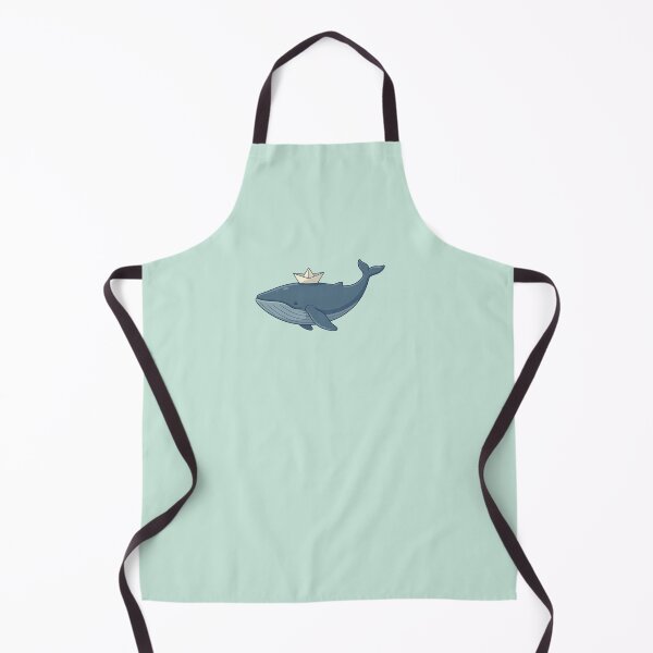 Item preview, Whale with a paper boat hat designed and sold by FoxLab Studio.