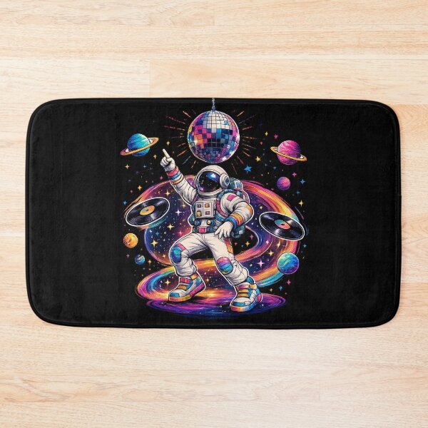 Item preview, Disco Astronaut Cosmic Dance Party – Rainbow Galaxy Retro Space Art designed and sold by builtforyou.