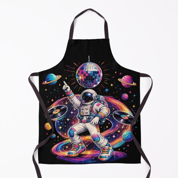 Item preview, Disco Astronaut Cosmic Dance Party – Rainbow Galaxy Retro Space Art designed and sold by builtforyou.