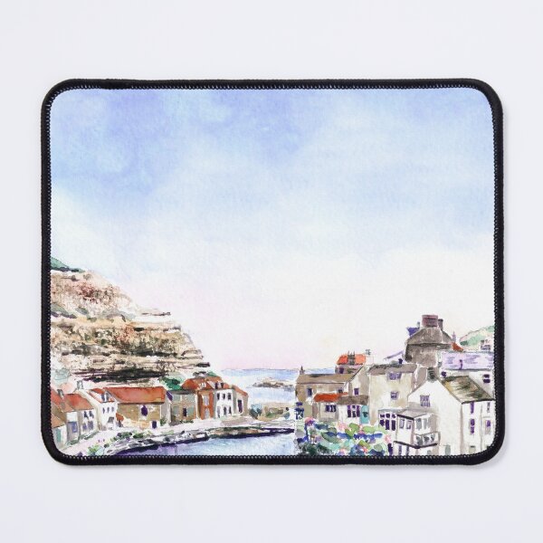 Item preview, Sandsend Staithes Yorkshire watercolour painting designed and sold by ColorandColor.