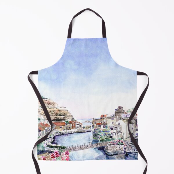 Item preview, Sandsend Staithes Yorkshire watercolour painting designed and sold by ColorandColor.