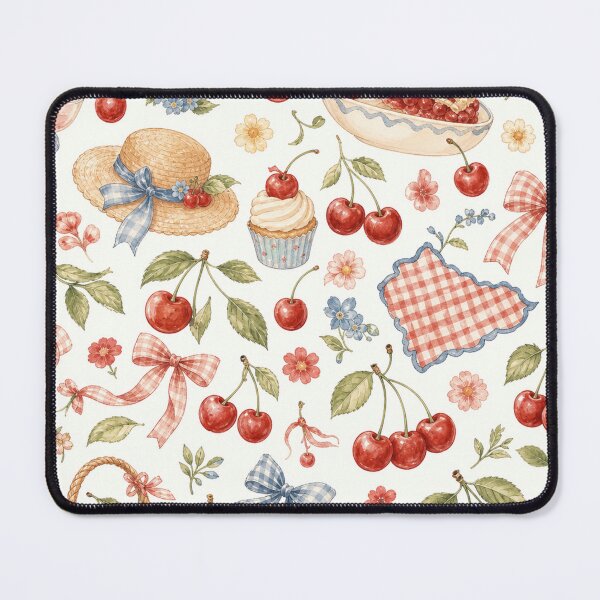 Item preview, Coquette Cherry Picnic Pattern designed and sold by castillomiami.
