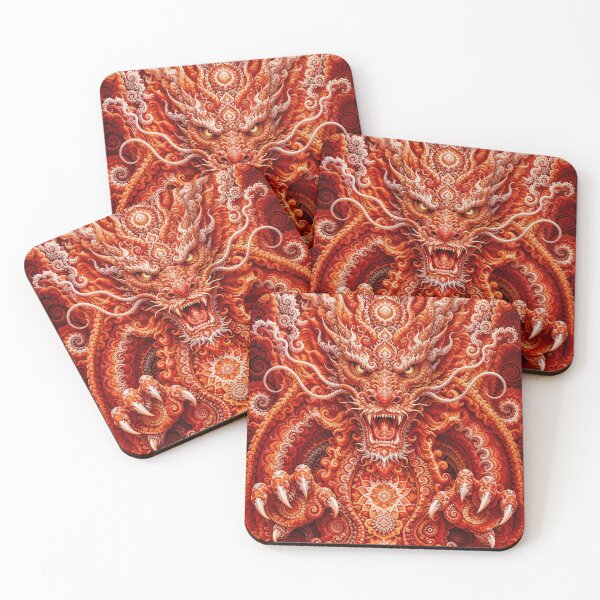 Item preview, Red Fractal Mandala Dragon designed and sold by Newstreams.