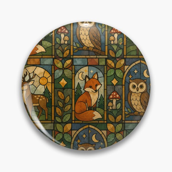 Item preview, Forest Creatures Stained Glass Pattern designed and sold by Dresut.