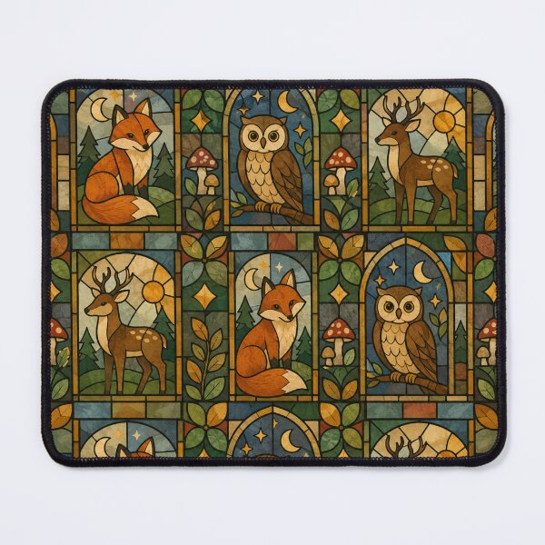 Item preview, Forest Creatures Stained Glass Pattern designed and sold by Dresut.