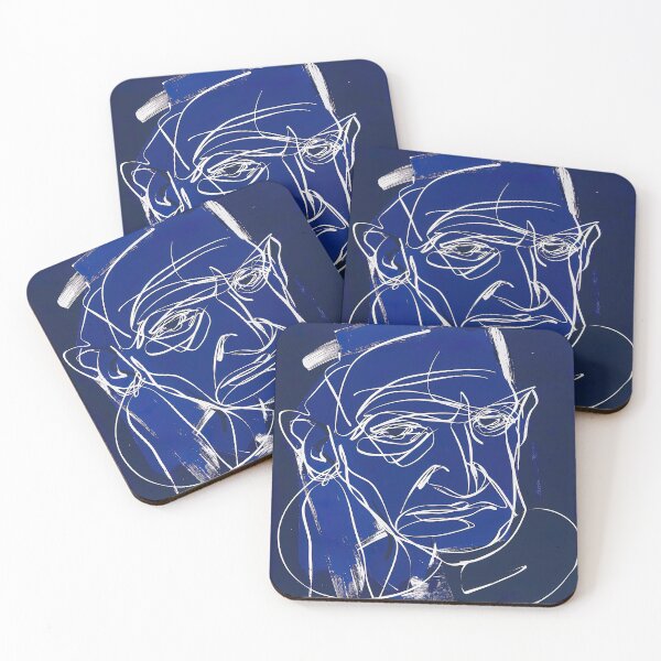 Item preview, C.V. Raman - Blue Abstract Art designed and sold by shadow-bloom.