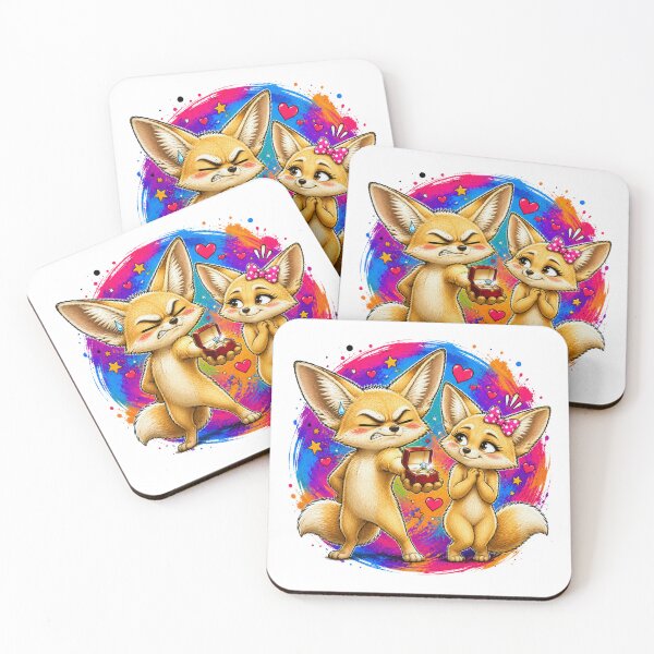 Item preview, A pair of fennec foxes in love designed and sold by AWAdesign.