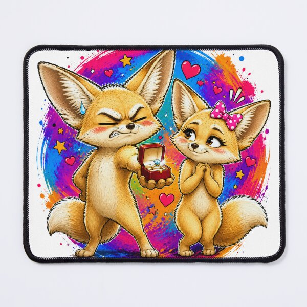 Item preview, A pair of fennec foxes in love designed and sold by AWAdesign.