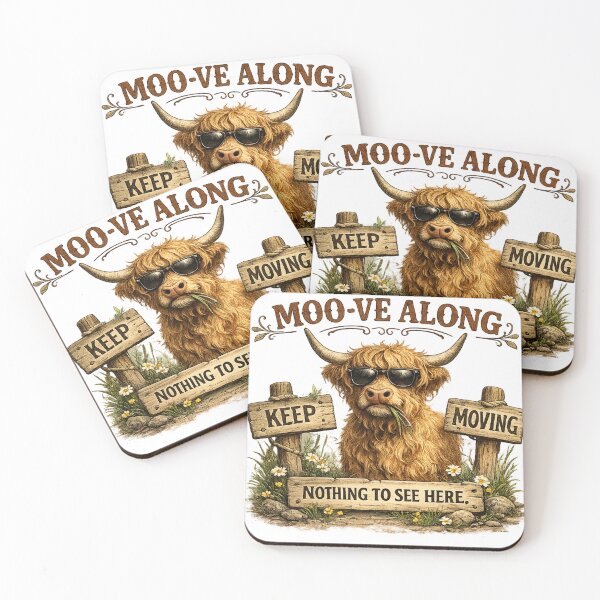Item preview, Moove Along Highland Cow designed and sold by HippyRikky.