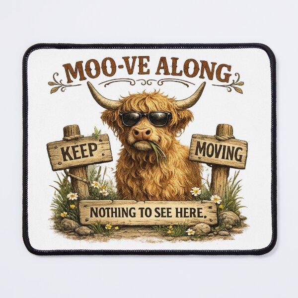 Item preview, Moove Along Highland Cow designed and sold by HippyRikky.