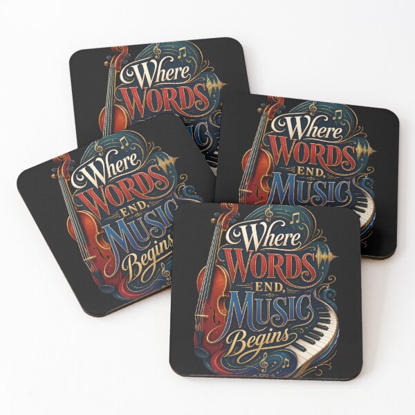 Item preview, Where Words End Music Begins Violin and Piano Art Design designed and sold by Sketchlegacy.