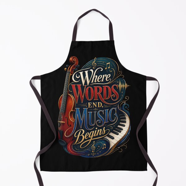 Item preview, Where Words End Music Begins Violin and Piano Art Design designed and sold by Sketchlegacy.