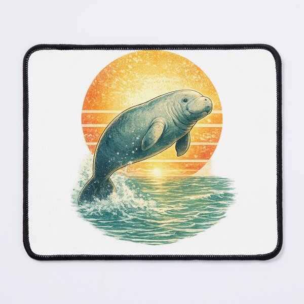 Item preview, Manatee at sunset in turquoise waters Gentle Giant Manatee Paradise designed and sold by piketo.