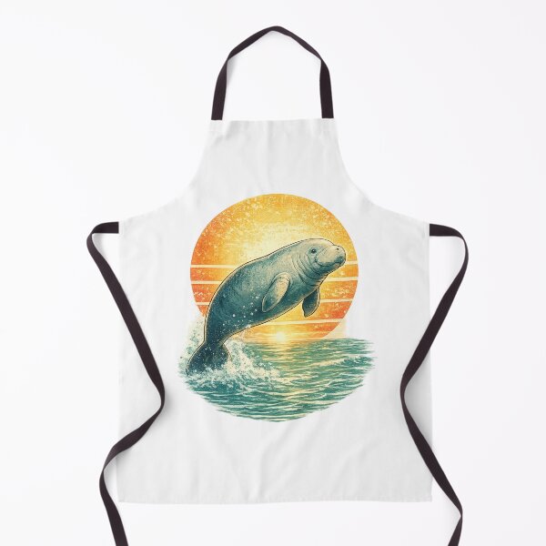 Item preview, Manatee at sunset in turquoise waters Gentle Giant Manatee Paradise designed and sold by piketo.