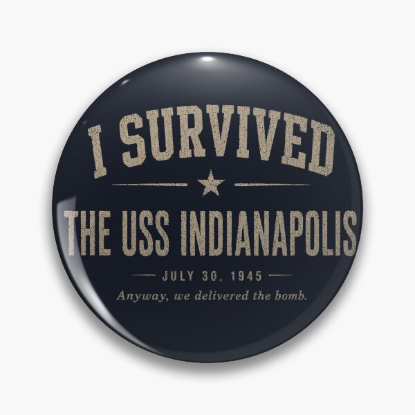Item preview, I Survived the USS Indianapolis – Dark Vintage Shark Movie Inspired Shirt designed and sold by DiamondSkyShirt.