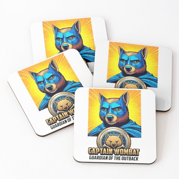 Item preview, Captain Wombat: The Epic Superhero Guardian of the Outback designed and sold by Japan Cyberpunk Universe & Surreal Characters.