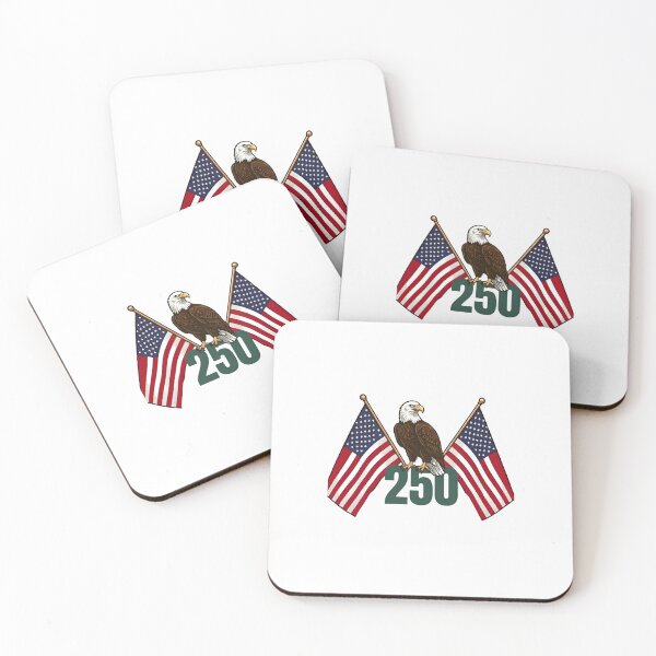 Item preview, Bald Eagle 250 Years American Flags 1776-2026 designed and sold by laughingshirts.