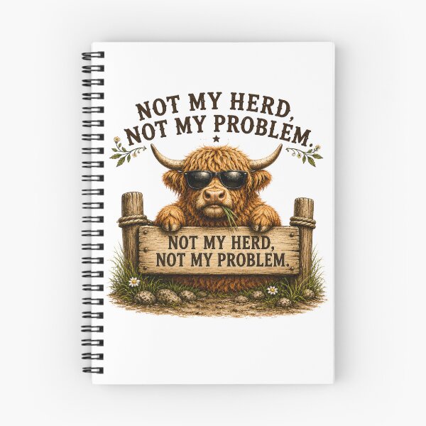 Item preview, Not My Herd Not My Problem designed and sold by HippyRikky.