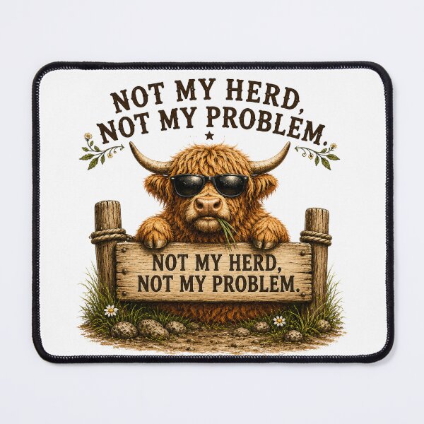 Item preview, Not My Herd Not My Problem designed and sold by HippyRikky.